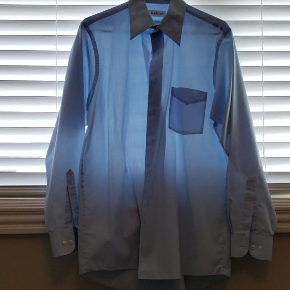 Van Husen Men's blue dress shirt